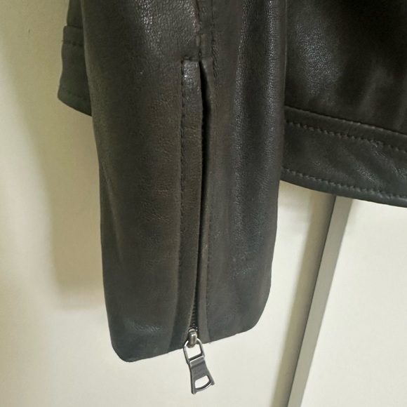 Banana Republic warm gray leather jacket - Picture 6 of 7